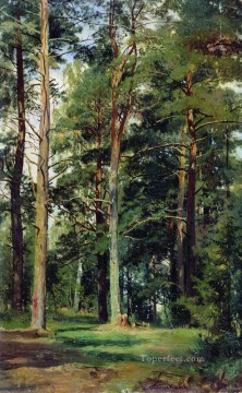 Paisajes Painting - prado con pinos paisaje clásico bosques Ivan Ivanovich